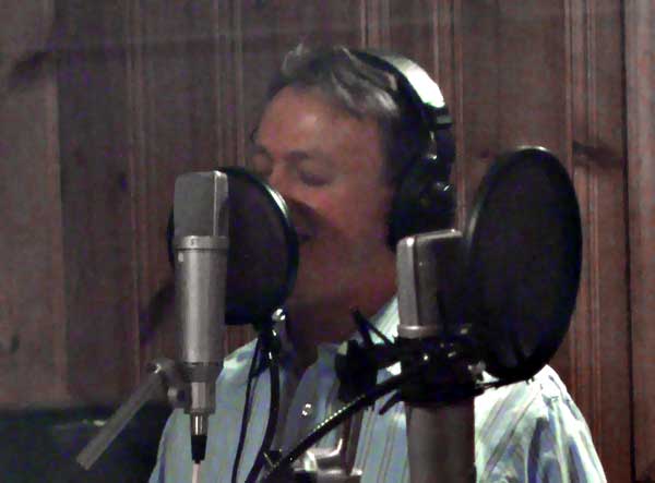 Barry recording his lead line on Suburban Dream